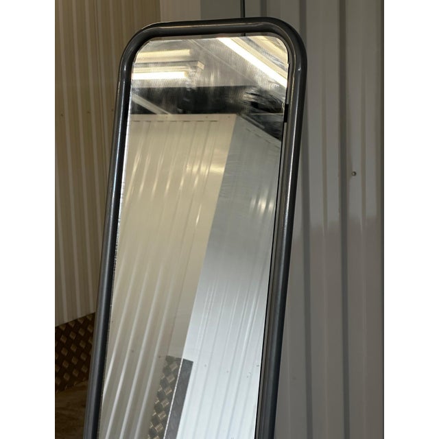 Modernist Cheval Mirror in Grey Tubular Metal, 1970s For Sale - Image 12 of 18