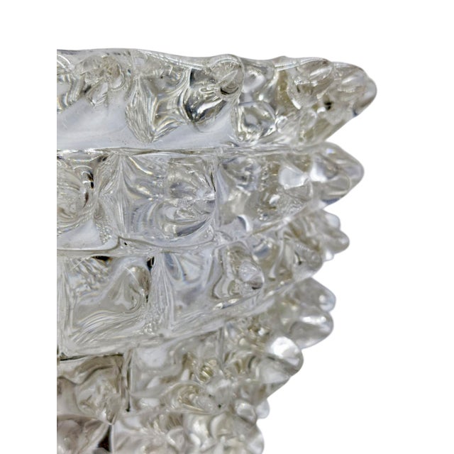 Rostrato Murano Glass and Brass Wall Lamp by Ercole Barovier for Barovier & Toso, Italy, 1940s For Sale - Image 4 of 10