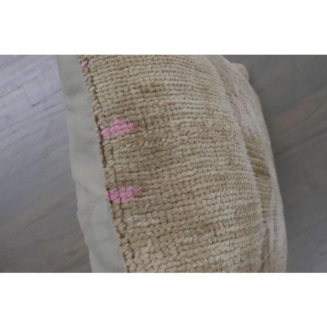 Mid-20th Century Turkish Oushak Rug Pillow