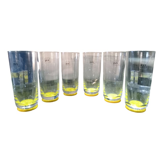 Vintage IVV Crystal Glasses, 1980s, Set of 6 For Sale