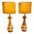 1960s Mid-Century Modern Chalkware Table Lamps by Fine Arts in Plaster - a Pair For Sale