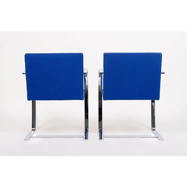 Early 21st Century Mid Century Blue Brno Chairs by Mies Van Der Rohe for Knoll, 2006 For Sale - Image 5 of 13
