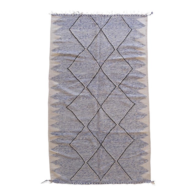 2020's Moroccan Kilim Zanafi Rug - 9.1 X 4.9 Ft For Sale