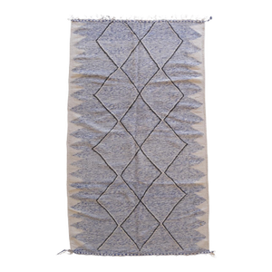 2020's Moroccan Kilim Zanafi Rug - 9.1 X 4.9 Ft