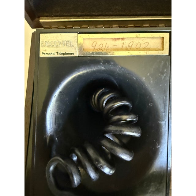 Textile 1970's Deco-Tel Personal Executive Telephone in a Box For Sale - Image 7 of 12