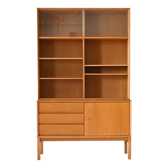 Vintage Oak Bookcase, 1960s For Sale