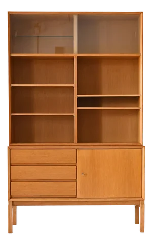 Vintage Oak Bookcase, 1960s