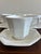 Vintage Johnson Brothers Heritage White Ironstone Cups & Saucers — Set of 10 For Sale In Oklahoma City - Image 6 of 16