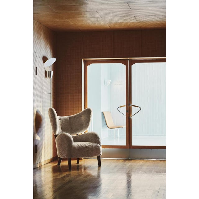 Brown Leather Smoked Oak My Own Chair Lounge Chairs by Lassen, Set of 4 For Sale - Image 9 of 10