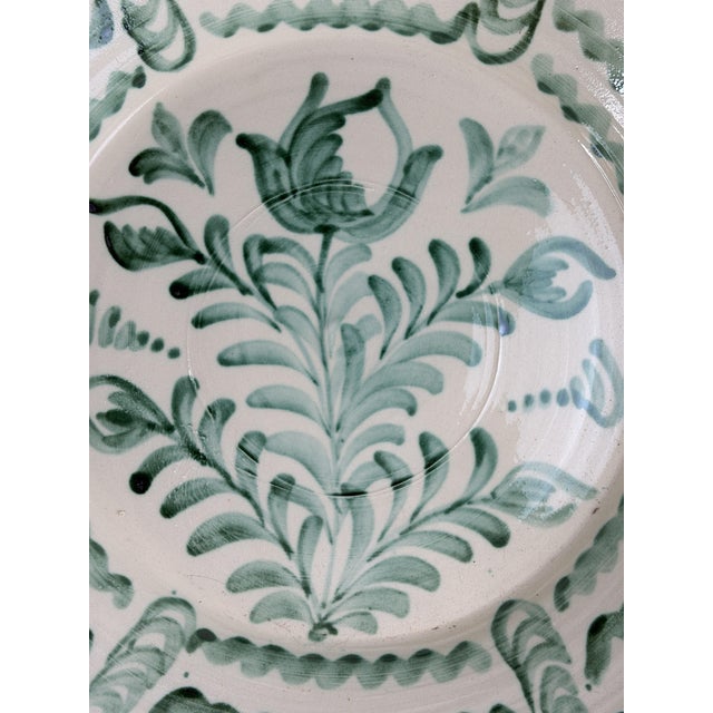 Large Spanish Fajalauza Ceramic Bowl For Sale - Image 4 of 9
