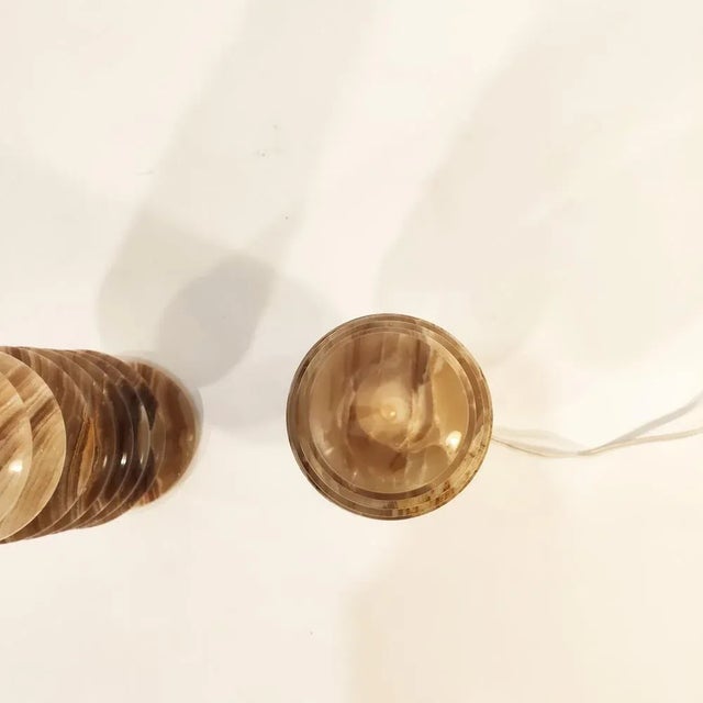 Vintage Italian Table Lamps of Ónix, 1960s, Set of 2 For Sale - Image 4 of 13