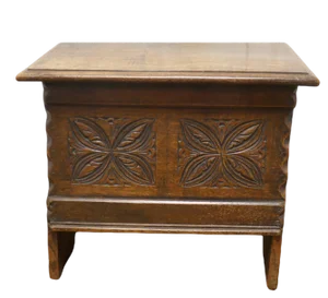 Small Carved Oak Chest, 1900