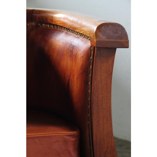 Vintage Danish Leather Chairs, 1930s, Set of 2 For Sale - Image 4 of 15