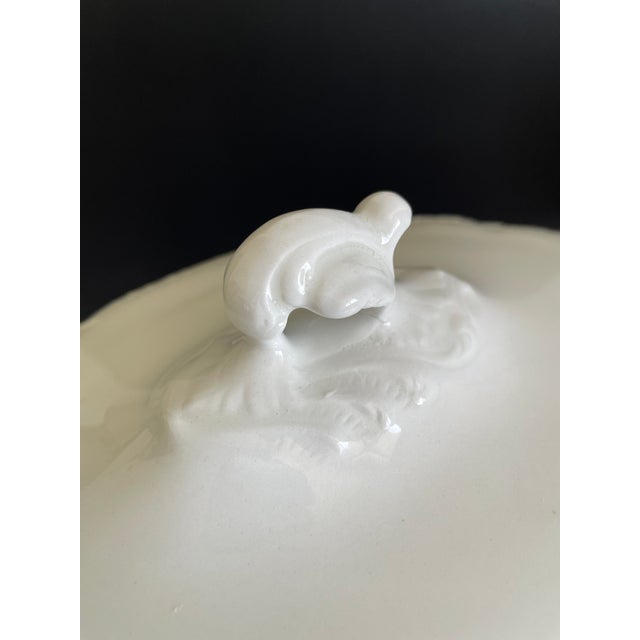 Antique Homer Laughlin Hudson All White Covered Dish - Casserole For Sale - Image 10 of 12