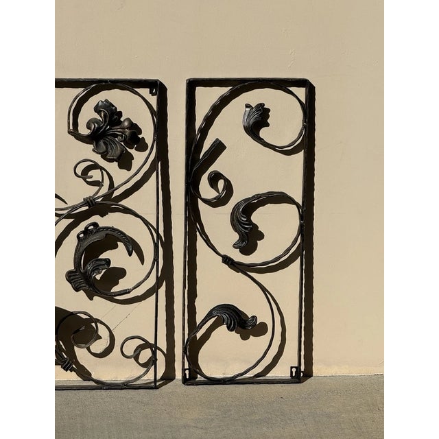 Vintage Spanish Style 3 Piece Iron Wall Candleholder Wall Hanging Decor For Sale - Image 9 of 9