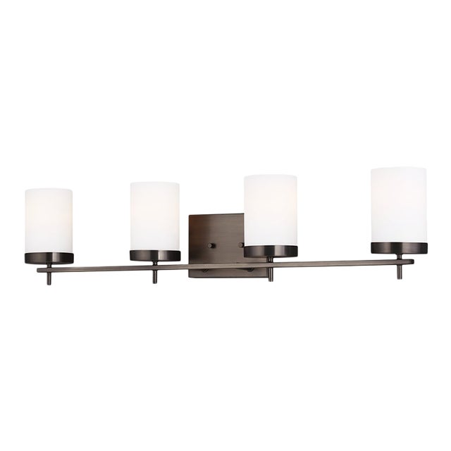 Sean Lavin By Visual Comfort Studio Zire 4-Light Bath Fixture in Brushed Oil Rubbed Bronze For Sale