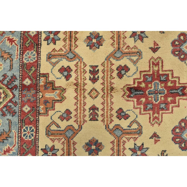 Kazak Rug 6′ X 6′ Beige Wool Tribal Hand-Knotted Oriental Carpet For Sale - Image 9 of 13