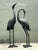 Vintage Cast Aluminum Standing Cranes - Set of 2 For Sale - Image 10 of 12