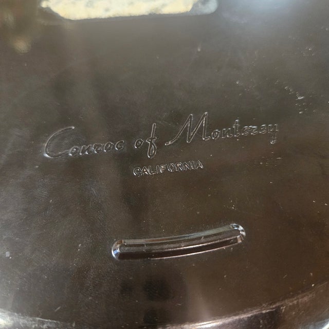 Vintage Mid Century Couroc Lion Cat King Crown Jewels Bar Tray measures 10.5 inches