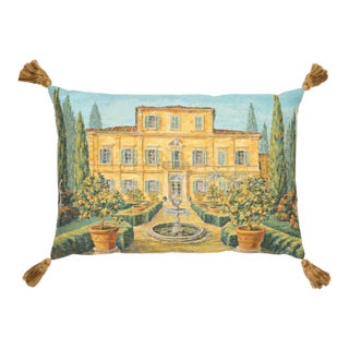 Villa in Tuscany Large Tapestry Cushion With Feather Filler - 46x60cm (18"x24") For Sale