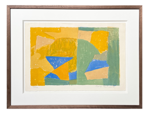 Serge Poliakoff, Untitled, 1956, Paper, Framed