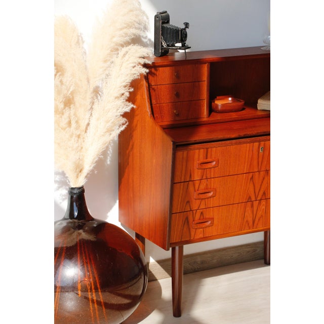 Vintage Danish Teak Secretary, 1960s For Sale - Image 15 of 18
