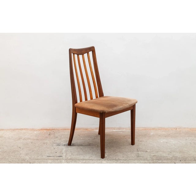 Beautiful set of six teak side chairs, model eva designed by niels kofoed and manufactured by hornslet møbelfabrik,...
