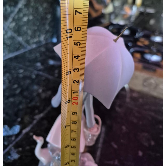 Vintage Lladro Glossy Porcelain Figurine #4510 "Girl With Umbrella and Geese" (Jg) For Sale In Palm Springs - Image 6 of 7