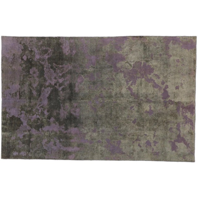 Vintage Turkish Purple and Gray Contemporary Rug - 06'03 X 09'09 For Sale In Dallas - Image 6 of 7