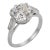 1930s Art Deco Gia 3.32 Carat Old Mine Cut Diamond Platinum Engagement, Size 5.75 For Sale