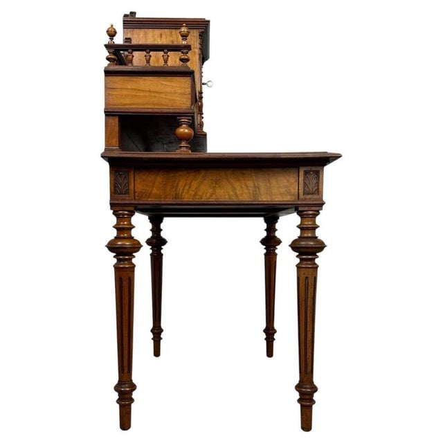 2000 - 2009 19th Century French Walnut Writing Table For Sale - Image 5 of 13