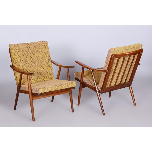Set of Mid-Century Chairs in Beech attributed to Úluv, Czech, 1960s For Sale - Image 11 of 11