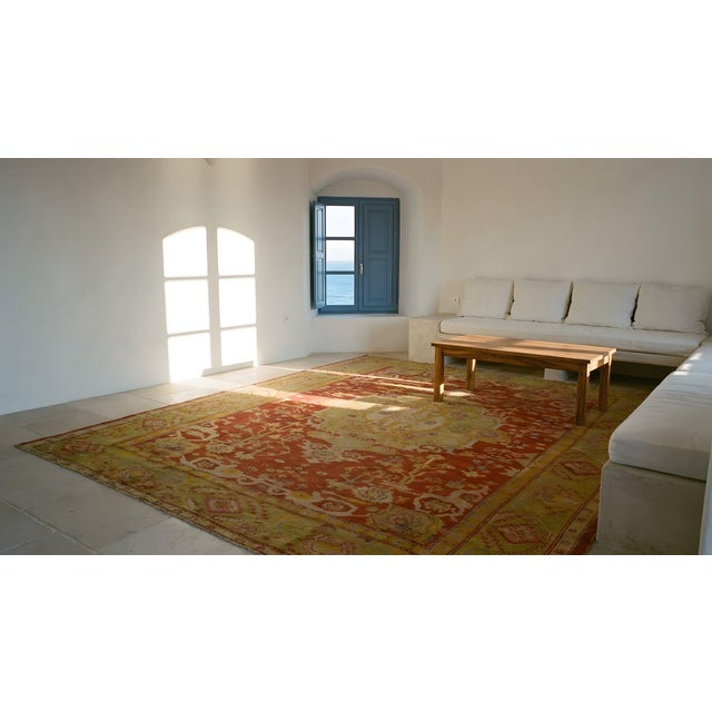 Late 19th Century Turkish Oushak Carpet ( 9' x 12' - 270 x 365 cm ) For Sale - Image 11 of 12