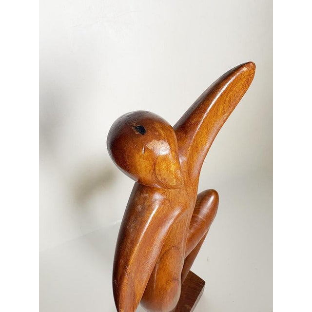 Gold Wooden Sculpture of a Woman, France, 1960s For Sale - Image 8 of 12