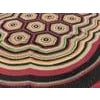 Oval Shape Hexagonal Geometric Modernist Design Antique American Folk Art Braided Rug For Sale - Image 16 of 18