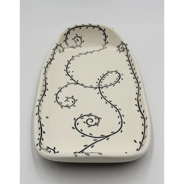 1980s Emilia Castillo Porcelain & Pure Silver Serving Platter, Mexican Modernism For Sale - Image 10 of 18