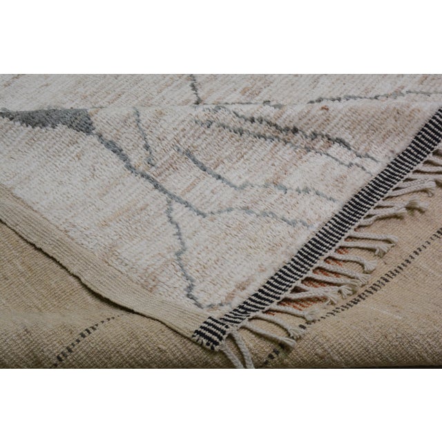 Textile Moroccan Hand Knotted Wool Rug, 12'x15' For Sale - Image 7 of 7