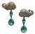 1990s Pair of Elephant Motif Emerald and Diamond Dangle Earrings For Sale
