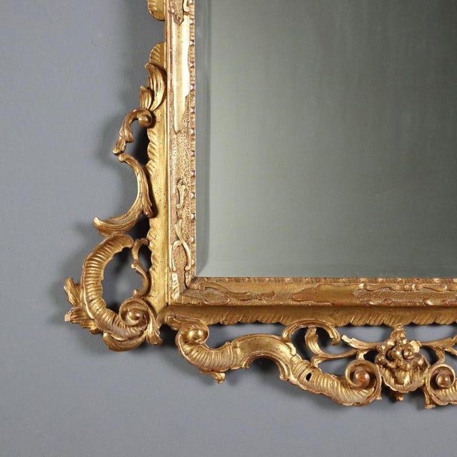 Glass Baroque Style Giltwood Mirror For Sale - Image 7 of 10