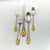 Contemporary Yamazaki "Monique Gold" Gold Accent Stainless Flatware Set - 61 Pieces (Service for 12 With Storage Case) Vintage 1980's/1990's For Sale - Image 3 of 18