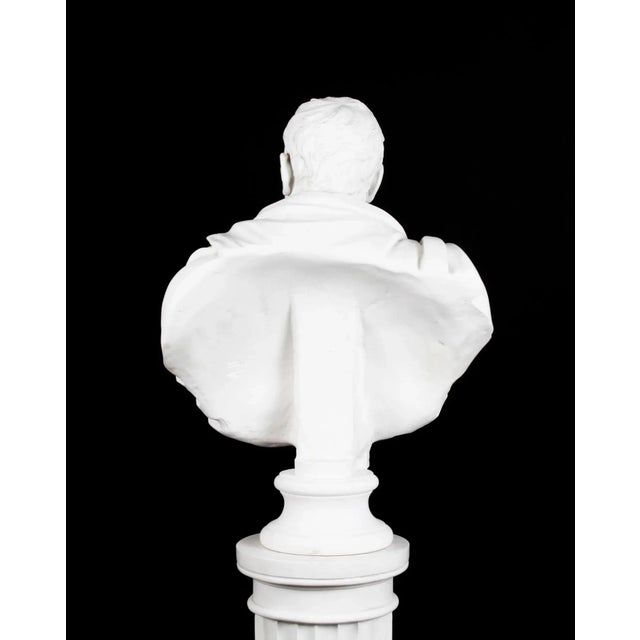 Bust of Roman Statesman Julius Caesar, 20th Century, Composite Marble For Sale - Image 6 of 8
