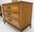 Pair Three Drawers Light Walnut Banded Drawers Drop Pulls Bachelor Chests MINT! For Sale - Image 10 of 13
