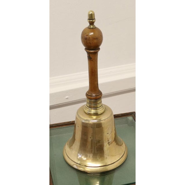 Antique Brass Hand Bell For Sale - Image 5 of 7