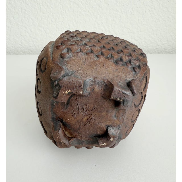 1970's Brutalist Stoneware Vase For Sale - Image 10 of 10