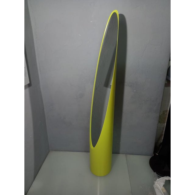 Mid-Century Modern Floor Mirror Model Unghia Nail Lipstick in Lime For Sale - Image 3 of 16
