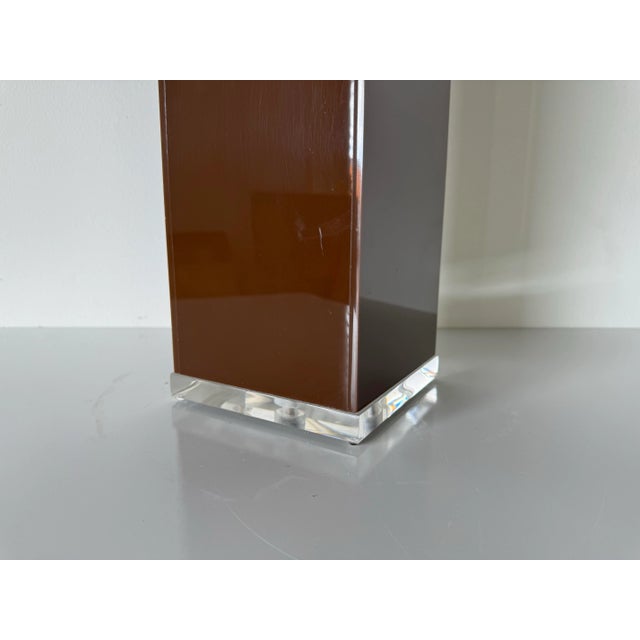 1980s 1980's George Bullio Lucite Table Lamp/ Sold For Sale - Image 5 of 10