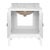 Contemporary Matthew Izzo Home Kealey Matte White Lacquer, Two Door, Single Sink Bathroom Vanity - Carrara Marble Top, Porcelain Sink, Brass Hardware For Sale - Image 3 of 5