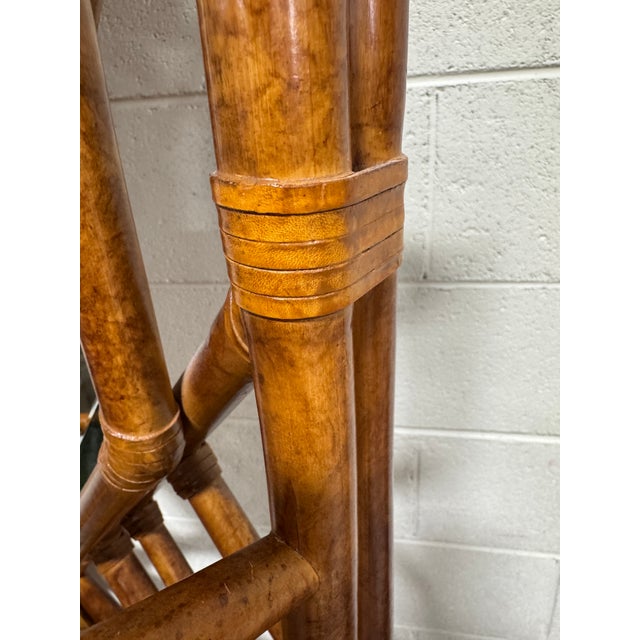 Brown Maitland Smith Burnt Bamboo English Style Hall Tree For Sale - Image 8 of 12