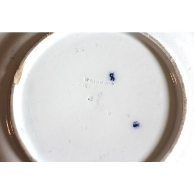 Wedgwood Blue Ningpo Plate Luncheon Plate - Flow Blue For Sale - Image 6 of 9