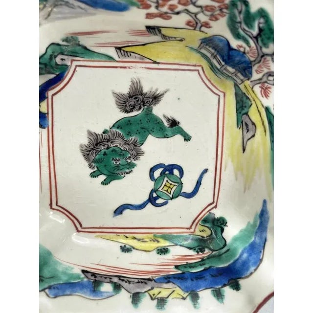 Japanese Early 19th Century Japanese Edo Ko-Kutani Square Bowl For Sale - Image 3 of 5